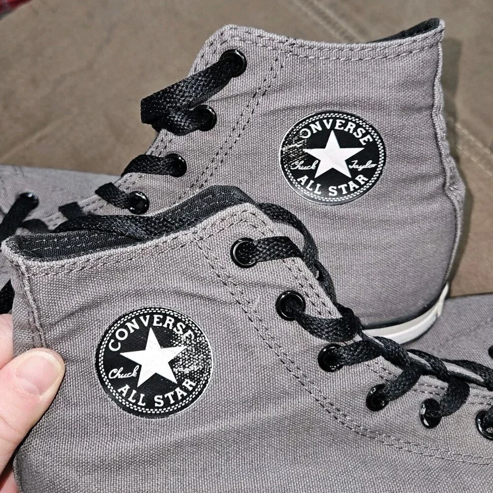 Converse Chuck Taylor High Top Sneakers Gray Shoes All Star Racing Club Size 6